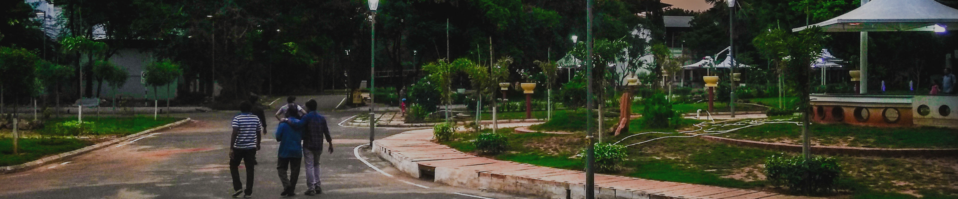 In front on the New Academic Complex