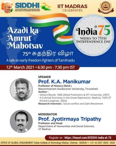 A talk on early freedom fighters of Tamilnadu A talk on early freedom fighters of Tamilnadu