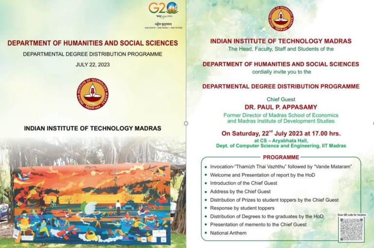 Departmental Degree Distribution Programme Departmental Degree Distribution Programme