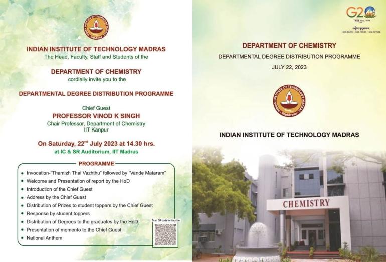 Departmental Degree Distribution Programme Departmental Degree Distribution Programme