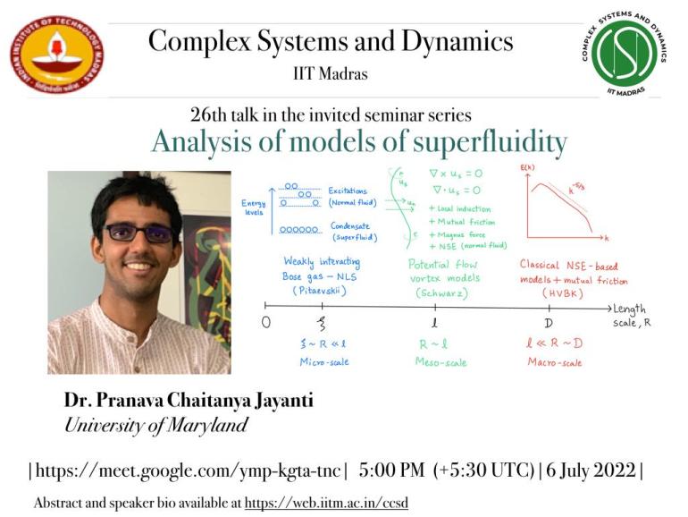 Superfluidity Professor Analysis of models of superfluidity | Indian Institute of Technology Madras