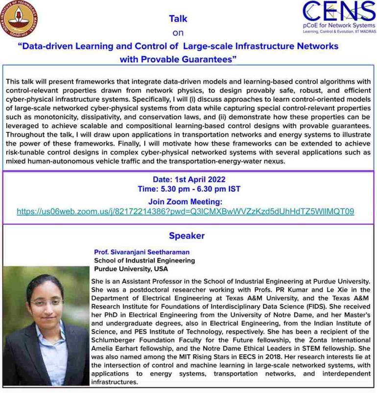 Data-driven learning and control of large-scale infrastructure networks with provable guarantees Data-driven learning and control of large-scale infrastructure networks with provable guarantees