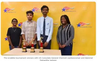 IIT-Madras student wins scrabble tournament held at American Center