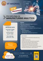 IIT Madras launches Postgraduate Diploma in Manufacturing Analytics for Industry Professionals