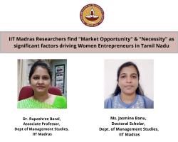 IIT Madras Researchers find "Market Opportunity" & "Necessity" as significant factors driving…