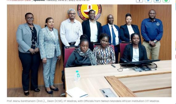 IIT Madras Hosts Delegation From Nelson Mandela Institution, Tanzania At Campus IIT Madras Hosts Delegation From Nelson Mandela Institution, Tanzania At Campus