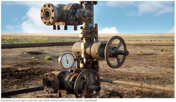 Carbon sink. Supercritical carbon dioxide can flush out oil from depleting wells