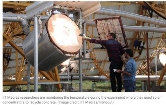 IIT Madras researchers use solar energy to recycle waste concrete