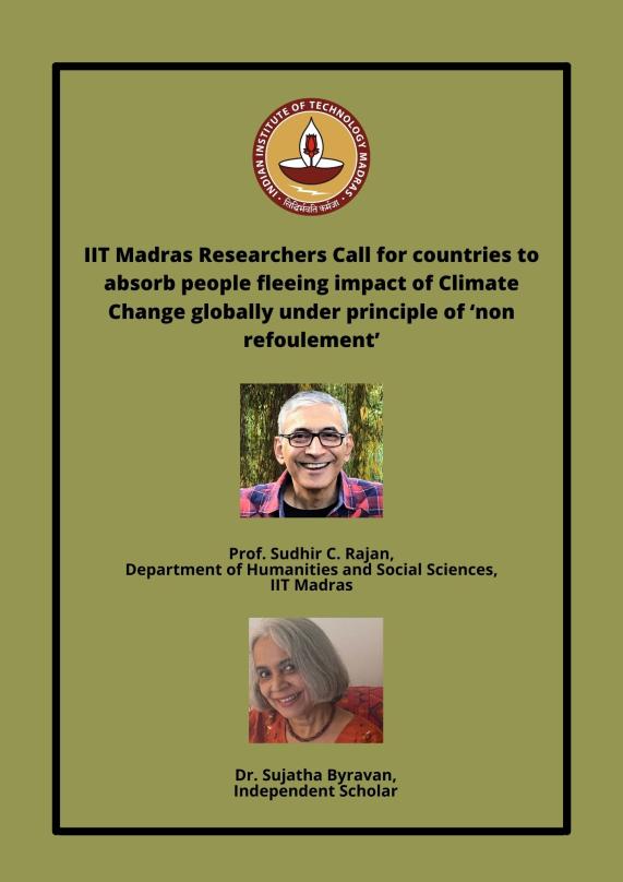 IIT Madras Researchers Call for countries to absorb people fleeing due to impact of Climate Change globally
