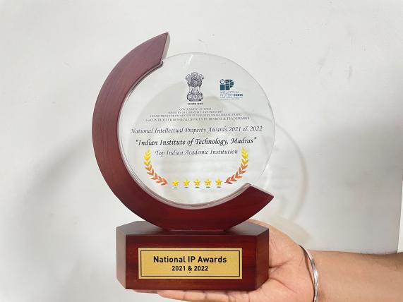 IIT Madras Wins National Intellectual Property Awards 2021 & 2022 IIT Madras Wins National Intellectual Property Awards 2021 & 2022