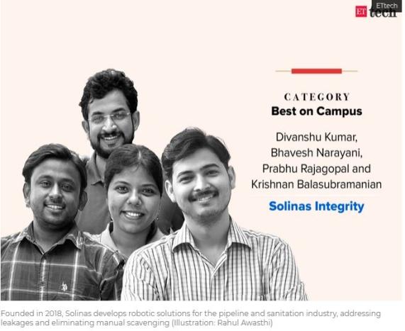 ET Startup Awards 2022: Solinas Integrity wins the Best on Campus category ET Startup Awards 2022: Solinas Integrity wins the Best on Campus category