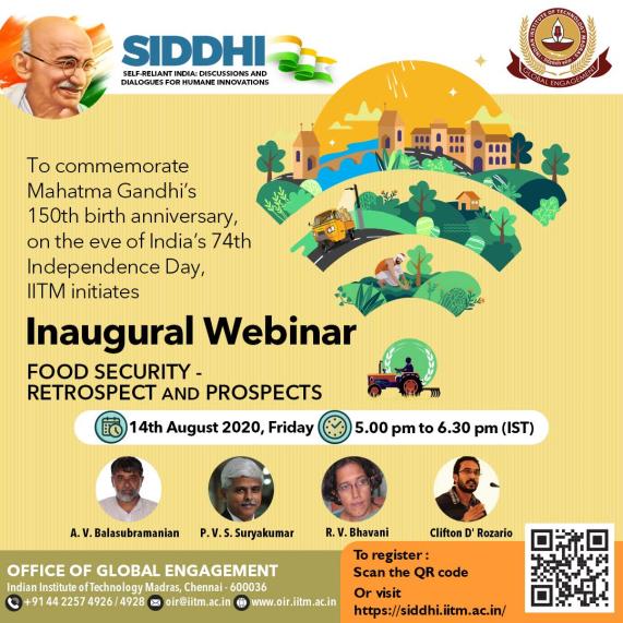 PRESS RELEASE IIT Madras to launch SIDDHI Webinar Series on Technology and Rural Development PRESS RELEASE IIT Madras to launch SIDDHI Webinar Series on Technology and Rural Development