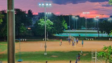 Volleyball and tennis courts