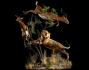 What determines the prey survival to a predator attack in a closed space
