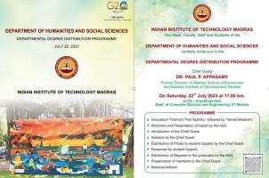 Departmental Degree Distribution Programme