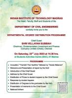 Departmental Degree Distribution Programme