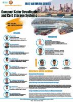 Webinar on "Compact Solar Desalination and Cold Storage Systems"