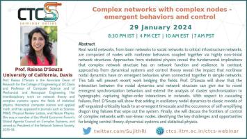 Complex networks with complex nodes -- emergent behaviors and control