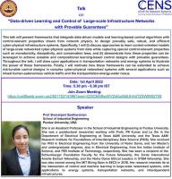 Data-driven learning and control of large-scale infrastructure networks with…